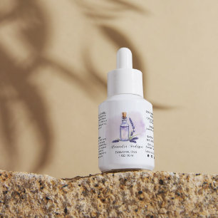 Botanischer Lavendel Essential Oils Aquarell Adressaufkleber