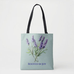 Botanischer Lavendel Sprig Mehrwegbeutel Tasche