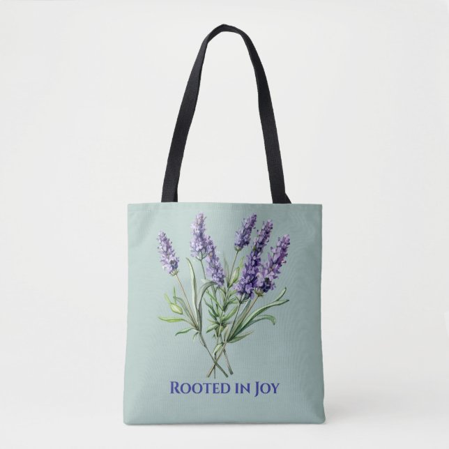 Botanischer Lavendel Sprig Mehrwegbeutel Tasche (Vorderseite)