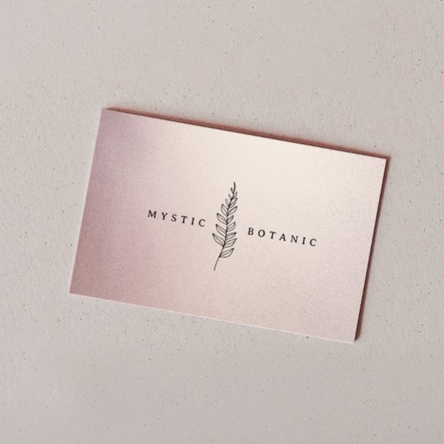 Botanischer Leaf I Chic Blush Rosa Rose Gold Foil Visitenkarte (Von Creator hochgeladen)