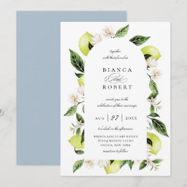 Botanischer Lemon-Arch-Rahmen Einladung zur Hochze