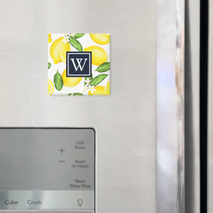 Botanischer Lemon Monogram Magnet