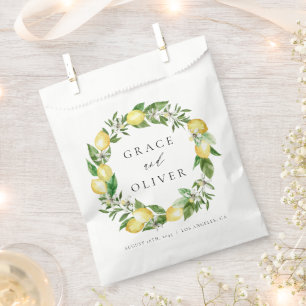 Botanischer Lemon und Grün Vielen Dank für Ihre Ho Geschenktütchen