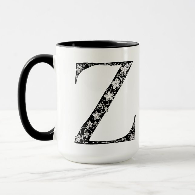Botanischer Letter Z Tasse, Art von Elizabeth Samp Tasse (Links)