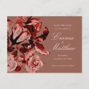 Botanischer Maximalismus im Herbst Hochzeit speich Postkarte
