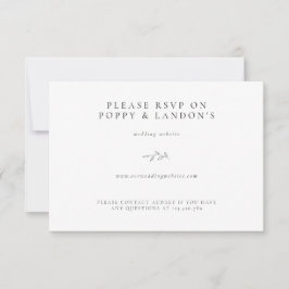 Botanischer Minimalistischer Typografie-UAWG-Antwo RSVP Karte