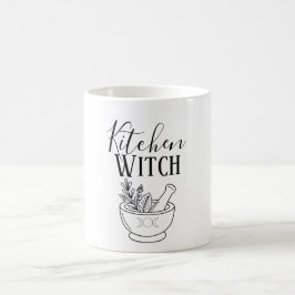 Botanischer Mörser & Stößel Küchenhexe Kaffeetasse
