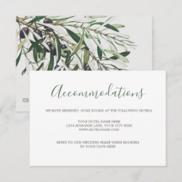 Botanischer Olivenzweig Hochzeitssaal UAWG Ca RSVP Karte