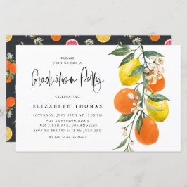 Botanischer Orange- und Zitronenfrüchte Abschluss