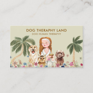 Botanischer Palm Boho DOG HUMAN THERAPHY Visitenkarte