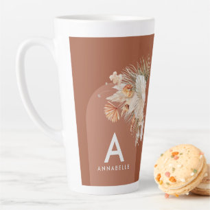 Botanischer Palmblättergras cof Milchtasse