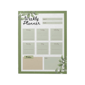Botanischer Planer Notizblock