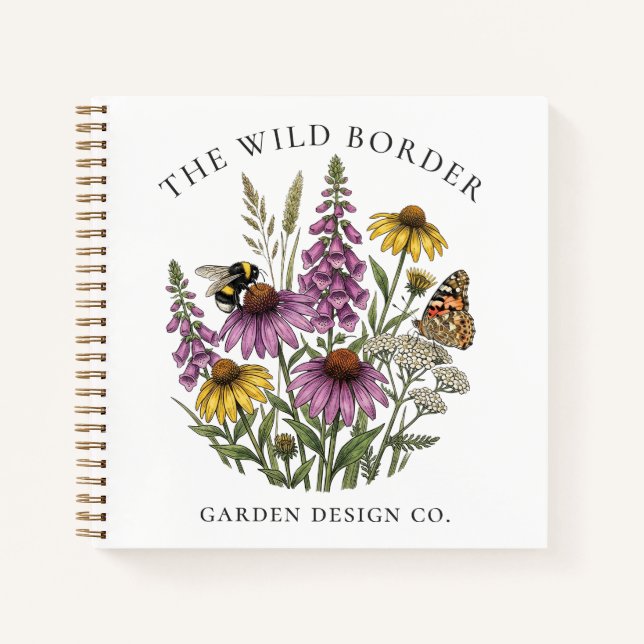 Botanischer Pollinator-Garten Notizbuch Journal (Vorderseite)