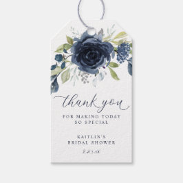 Botanischer Polterabend von Navy Blue Floral Geschenkanhänger