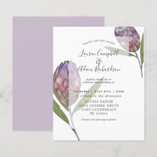 Botanischer Protea Lila Hochzeitsempfang