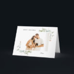Botanischer Rahmen 4 Foto Arktis Winter Feiertagskarte<br><div class="desc">Eleganter Aquarellrahmen aus arktischem Winterbotanischem Rahmen,  Urlaubskarte. Single Front Foto mit Vorlagenzeilen für Ihren persönlichen Gruß und Jahr. Inside Features,  3-Foto-Collage,  Vorlagenraum für Ihre Nachricht und Namen.</div>