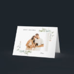Botanischer Rahmen 4 Foto Arktis Winter Feiertagskarte<br><div class="desc">Eleganter Aquarellrahmen aus arktischem Winterbotanischem Rahmen,  Urlaubskarte. Single Front Foto mit Vorlagenzeilen für Ihren persönlichen Gruß und Jahr. Inside Features,  3-Foto-Collage,  Vorlagenraum für Ihre Nachricht und Namen.</div>