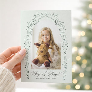 Botanischer Rebenrahmen Foto Weihnachten Mint