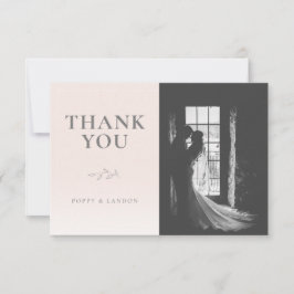 Botanischer Rosa Fleck Danke Karte