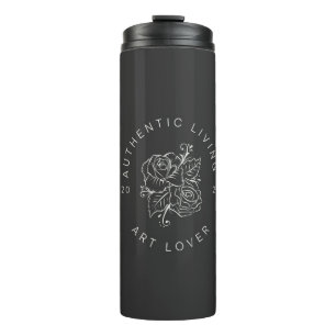 Botanischer Rosenkreis-Logo Thermosbecher