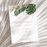 Botanischer Sommer-Boho-Hochzeit im tropischen Grü Folieneinladung<br><div class="desc">Mit dieser luxuriösen Einladung verkünden Sie Ihr Glück immer wieder im Stil! Tief grüne Palmen- und Monstera-Blätter mit eleganten Goldfolien-Akzenten schaffen ein elegantes tropisches Ambiente. Diese Einladung eignet sich perfekt für eine Hochzeit in Urlaubsort oder ein Fest,  das das Inselleben ausstrahlt.</div>