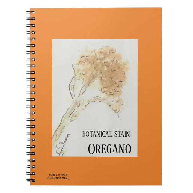 BOTANISCHER STAHL OREGANO NOTIZBLOCK (Vorderseite)