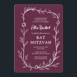 Botanischer Stern von David Bar Bat Mitzvah Einladung<br><div class="desc">Perfekte Karte, um eine Fledermausmitzvah, Bar mitzvah oder andere jüdische Feier anzukündigen! Handgezeichnete, zarte Blättertramkunst für Sie! Vollständig anpassbar! Klicken Sie auf "Personalisieren" oben, um den Text zu bearbeiten. Klicken Sie auf "Bearbeiten mit dem Design-Tool", um die Schriftart, Farben und Platzierungen anzupassen und um Text zum hinteren Seitendesign hinzuzufügen, wenn...</div>