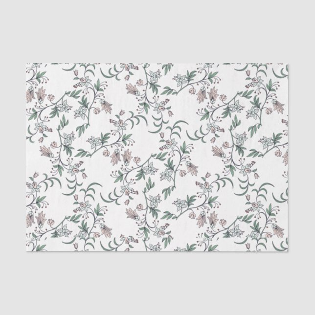 Botanischer Tissue-Regler und Schubladenverkleidun Seidenpapier (Vorderseite)