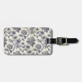 Botanischer Toile-Druck | Hortensie & Stranddistel Gepäckanhänger