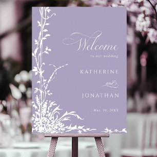 Botanischer Torbogen Garten Lavendel Hochzeit Will Poster