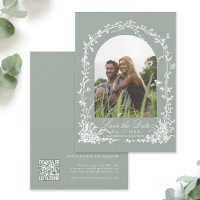 Botanischer Torbogen-Garten Sage Green Hochzeitsfo