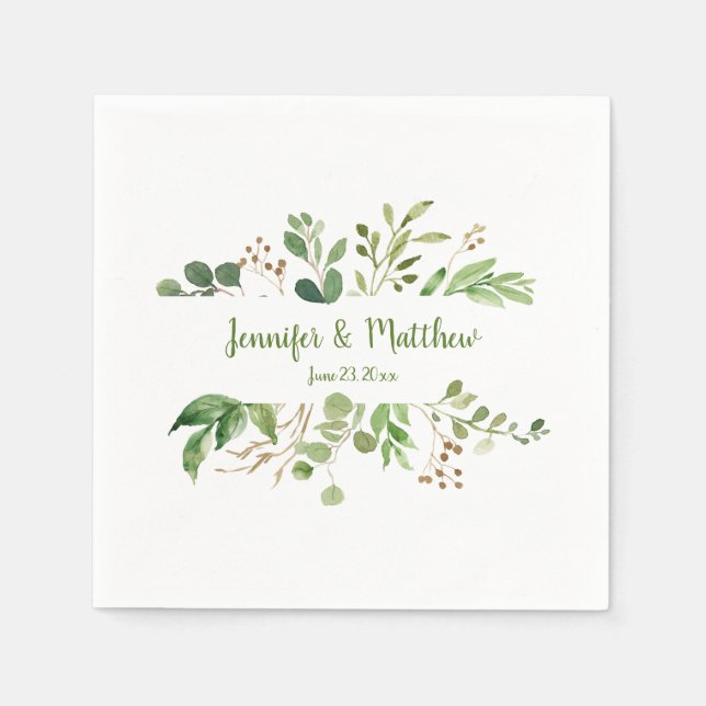 Botanischer Traum Eukalyptus Wedding Napkins Serviette (Vorderseite)