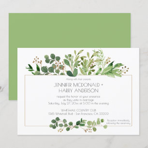 Botanischer Traum Horizontale Hochzeitseinladungen Einladung