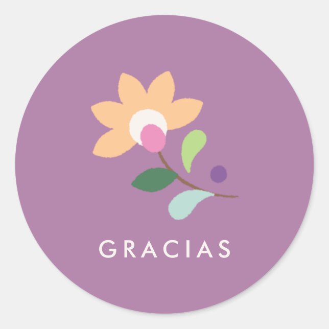 Botanischer Verschluss-Sticker - Orchid Runder Aufkleber (Vorderseite)