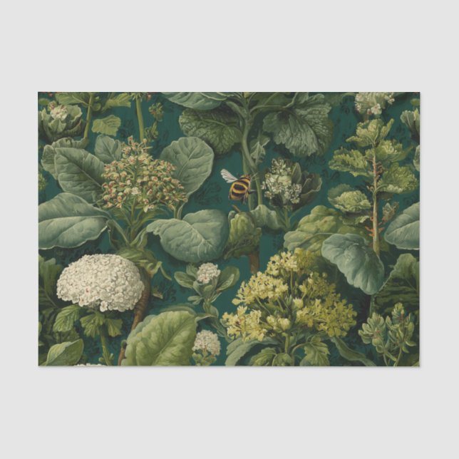 Botanischer Vintage-Garten Seidenpapier (Vorderseite)
