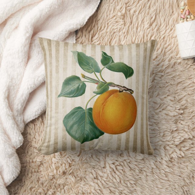 Botanischer Vintager Pfirsich Kissen (Decke)