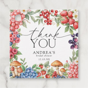 Botanischer Wald Beeren Dankeschön Geschenk Geschenkanhänger