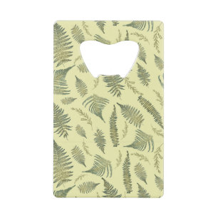 Botanischer Wald Ferns 1,1 Gelbe Creme BG Geldbeutel Flaschenöffner