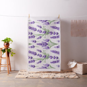 Botanischer Wasserfarben-Lavendel-Näh- und Bastels Stoff