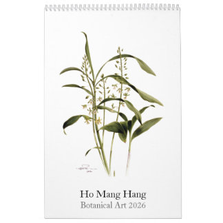 Botanischer Wasserfarbenkalender Mang Hang Ho, 202 Kalender