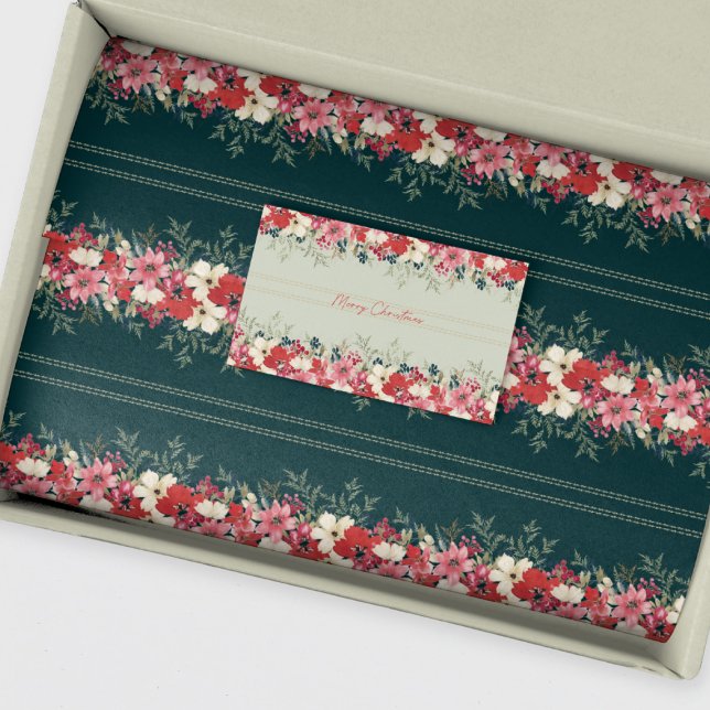 Botanischer Weihnachtsurlaub Seidenpapier (Von Creator hochgeladen)