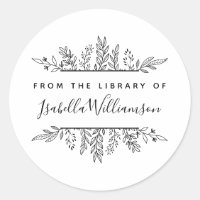 Botanischer Whimsy "From the Library" Buchzeichen