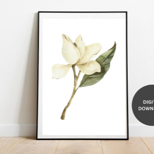 Botanischer Wildblumen-Kunstprint, minimalistische Poster