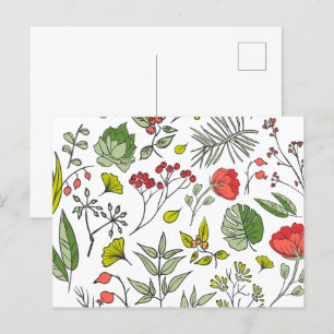 Botanischer Wildblumengarten Postkarte