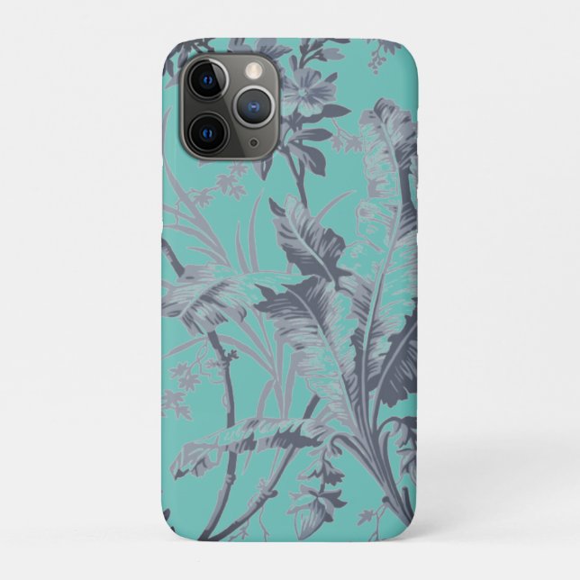 Botanisches Aqua Chinoiserie Case-Mate iPhone Case (Rückseite)