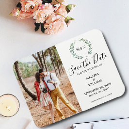 Botanisches Aquarell-Blätter Foto Save the Date Magnet