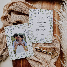 Botanisches Aquarell-Save the Date - Option Foto Save The Date