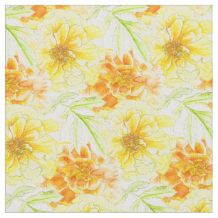 Botanisches Aquarellgewebe des Stoff