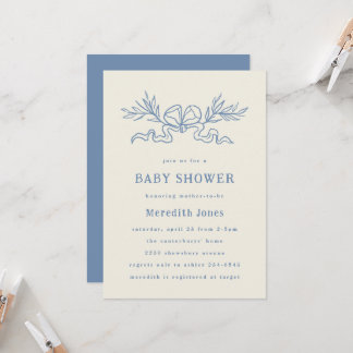 Botanisches Band Baby Shower Einladung