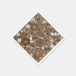 Botanisches Beauties Brown Paper Party Napkins Serviette